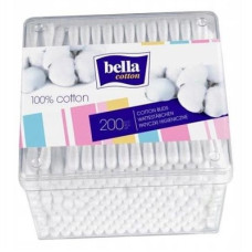 Ватные палочки Bella Cotton 200 шт пластиковая прямоугольная упаковка
