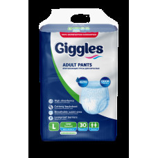 Підгузники трусики для дорослих Giggles Large 100-150 см 30 шт 10 крапель