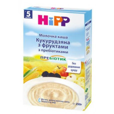 Молочная каша Кукурузная с фруктами с пребиотиками HIPP от 5 месяцев 250 гр