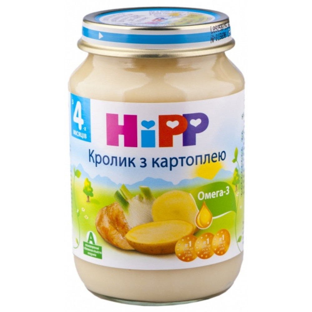 Пюре картофельное с кроликом HIPP от 4 месяцев 190 гр