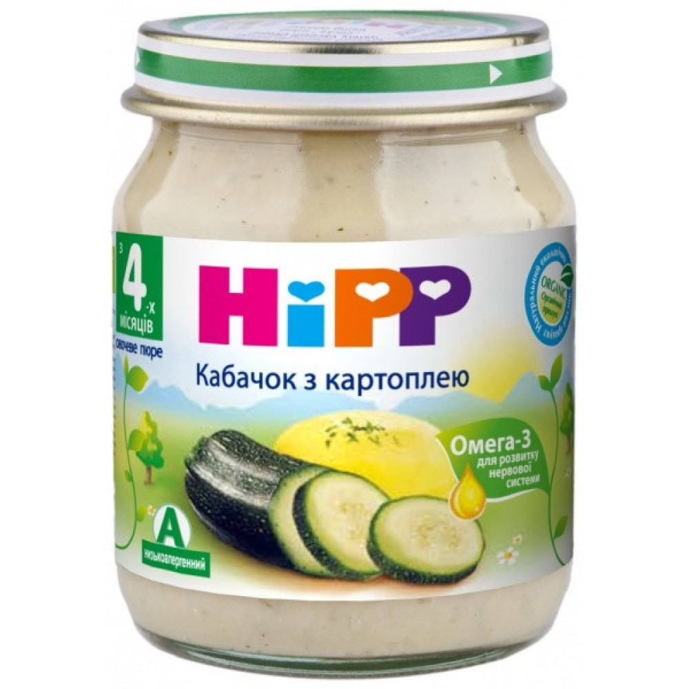 Пюре овощное Кабачок с картофелем HIPP от 4 месяцев 125 гр