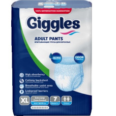 Підгузки-трусики для дорослих Giggles XL 120-160 см 7 шт підгузки для літніх людей