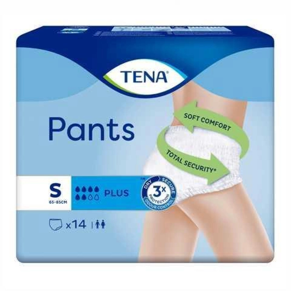 Подгузники трусы для взрослых Tena Pants Plus Small 14 шт 65-85 см 6 крап.