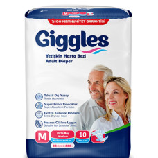 Підгузки для дорослих Giggles Medium 70-120 см 10 шт одноразові поглинаючі