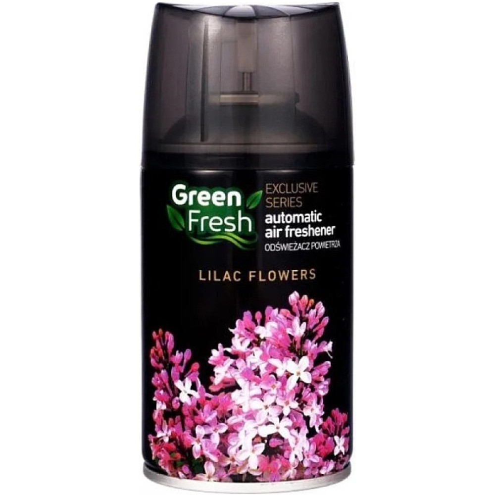 Сменный баллон Green Fresh для автоматического освежителя воздуха Сирень 250 мл освежитель воздуха для туалета