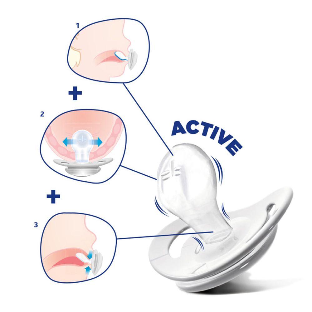 Силиконовая пустышка Chicco с футляром Physio Comfort, 16-36 мес.