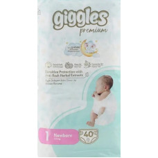 Підгузки дитячі Giggles Premium 1 Newborn 2-5 кг 40 шт