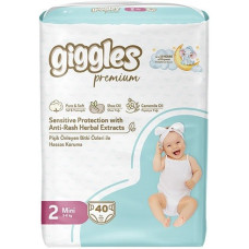 Підгузки дитячі Giggles Premium 2 Mini 3-6 кг 40 шт