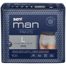 Підгузники труси для чоловіків Seni MAN PANTS large 100-135 см 10 шт 5 крап.