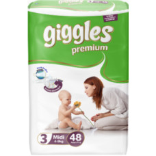 Підгузки дитячі Giggles Premium 3 Midi 4-9 кг 48 шт.