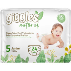 Підгузки дитячі Giggles Natural 5 Junior 11-25 кг 24 шт