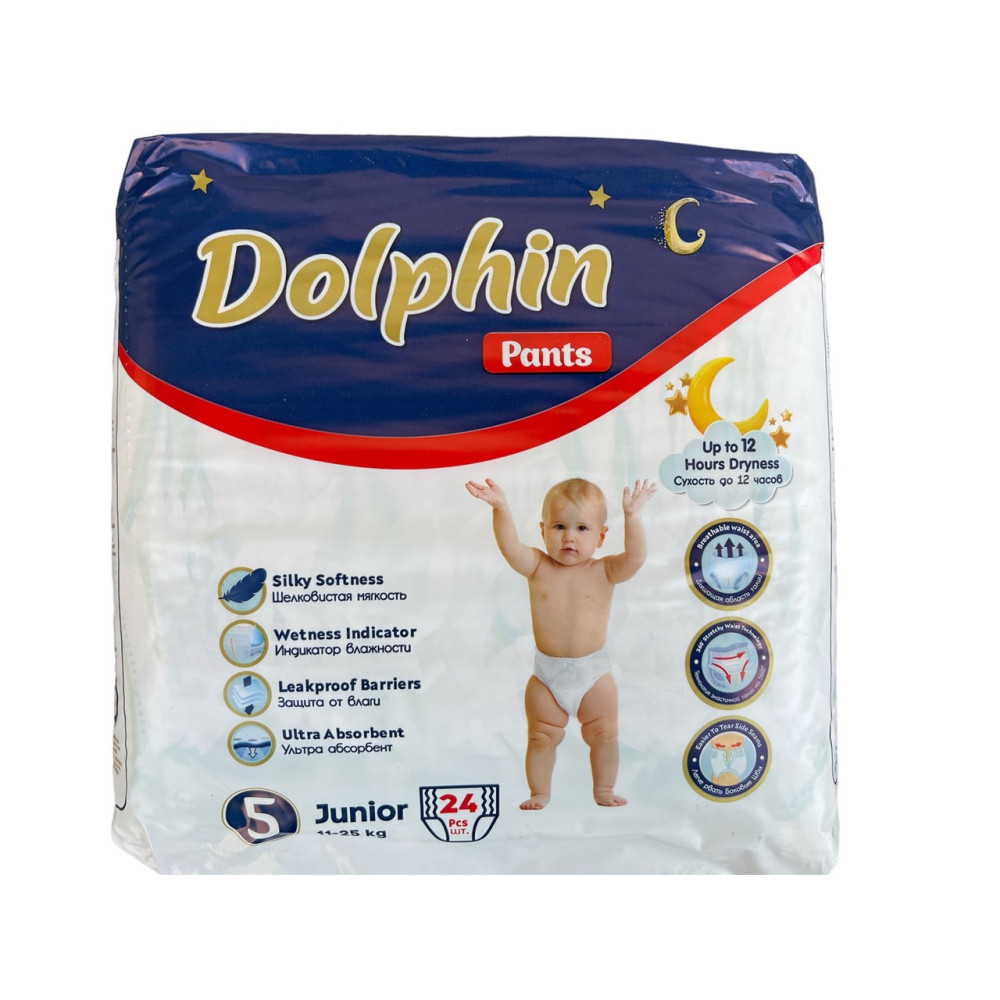 Підгузки Трусики дитячі Dolphin 5 junior 11-25 кг 24 шт