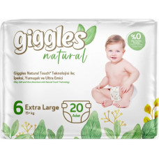 Підгузки дитячі Giggles Natural 6 Extra Large 15+ кг 20 шт