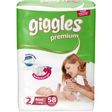 Підгузки дитячі Giggles Premium 2 Mini 3-6 кг 58 шт