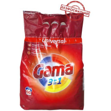 Стиральный порошок Gama 3в1 Универсал 3000 гр 50 пр мягк.уп.