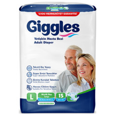 Підгузники для дорослих Giggles Large 100-150 см 15 шт 10 крап.