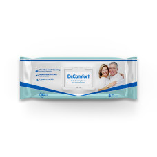 Влажные салфетки для ухода за телом Dr.Comfort 21*24 см с клапоном 50 шт