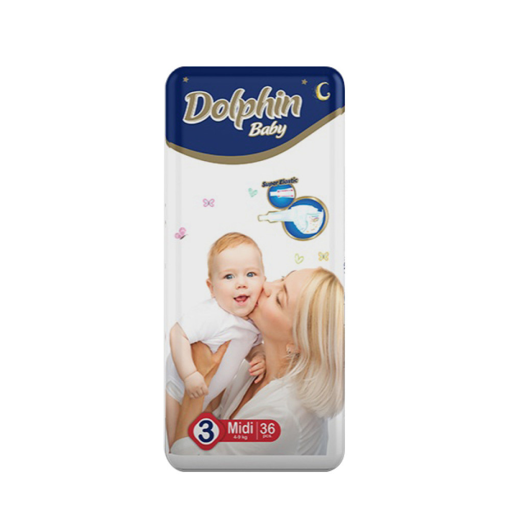 Підгузки дитячі Dolphin 3 Midi 5-9кг 36 шт