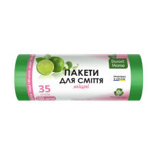 Пакети для сміття Sweet Home Міцні зелений 35 л 100 штук
