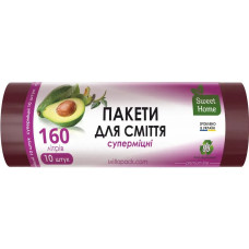 Пакети для сміття Sweet Home Суперміцні марун 160 л 10 штук