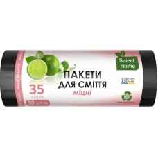 Пакети для сміття Sweet Home Міцні чорний 35 л 30 штук