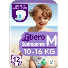 Підгузки трусики дитячі Libero Swimpants для плавання Medium 10-16 кг 12 шт