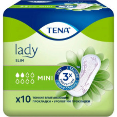 Прокладки урологічні Tena Lady Slim Mini 2 краплі 10 шт Урологічні щоденні прокладки