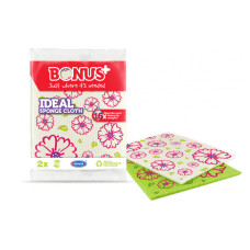 Салфетка влагопоглощающая Bonus Ideal Sponge Cloth Цветы 18 х 18 см 2 шт Влаговпитывающие салфетки для дома