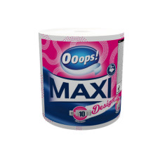 Рушники паперові 2-шарові Ooops! Maxi 500 відривів 1 шт Універсальні паперові рушники