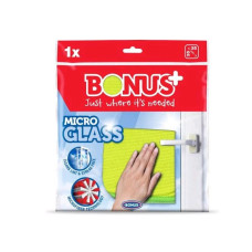 Салфетка для мытья окон и зеркал Bonus Micro Glass 35х35см 1 шт Универсальная салфетка для мытья окон и зеркал
