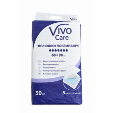 Пелюшки поглинаючі  VivoCare 60х90 см 30 шт
