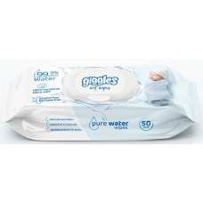 Детские влажные салфетки Giggles Pure Water с рождения 50 шт.